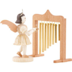 Angel Short Skirt with Tubular Bells, Natural - 6,6 cm / 2.6 inch