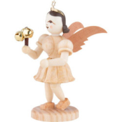 Kurzrockengel mit Schellenstab, natur - 6,6 cm