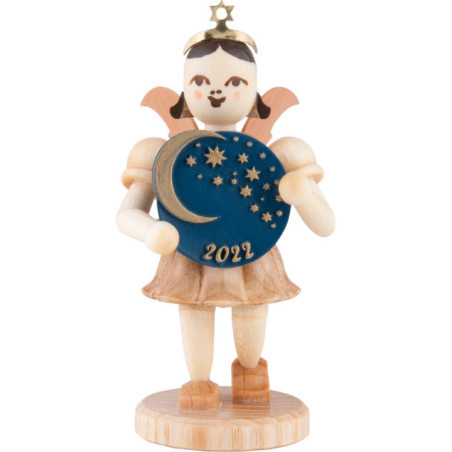 Kurzrockengel Mond und Sterne, natur - 6,6 cm