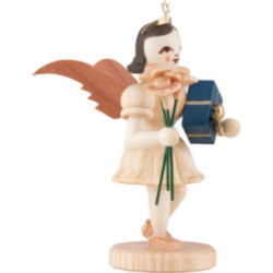 Angel Short Skirt with Floral Greeting - Natural - 6,6 cm / 2.6 inch