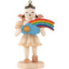 Kurzrockengel mit Regenbogen, natur - Jahresedition 2023 - 6,6 cm