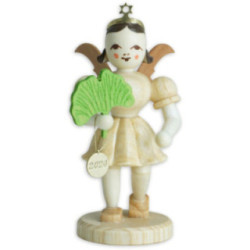 Kurzrockengel mit Ginkgoblatt, natur - Jahresedition 2024  - 6,6 cm