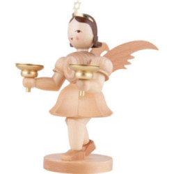Shortskirt Angel Natural, with Candle Holder - 22 cm / 8.7 inch