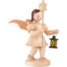 Shortskirt Angel Natural, with Lantern and Star - 22 cm / 8.7 inch