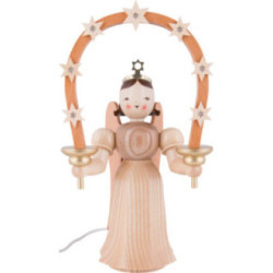 Angel Long Skirt with Star Arch with Lights, Natural - 27 cm / 10.6 inch