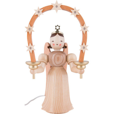 Angel Long Skirt with Star Arch with Lights, Natural - 27 cm / 10.6 inch