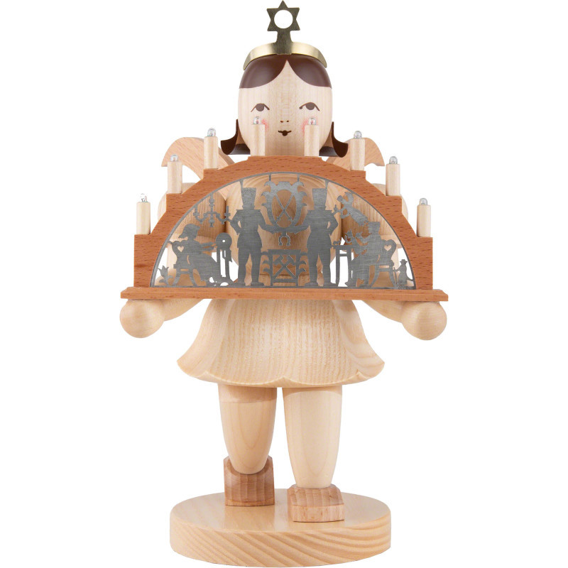 Angel Short Skirt with Candle Arch natural electric - 22 cm / 8.7 inch