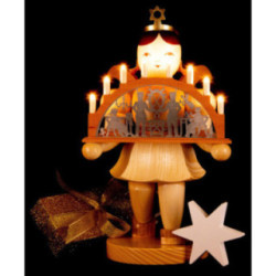 Angel Short Skirt with Candle Arch natural electric - 22 cm / 8.7 inch