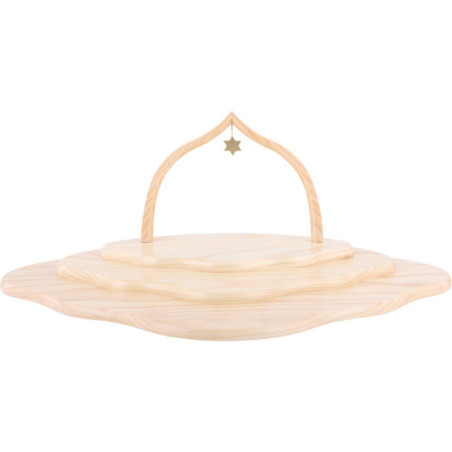 Engelswolke mit drei Etagen, natur mit Bogen - 46x30x20 cm