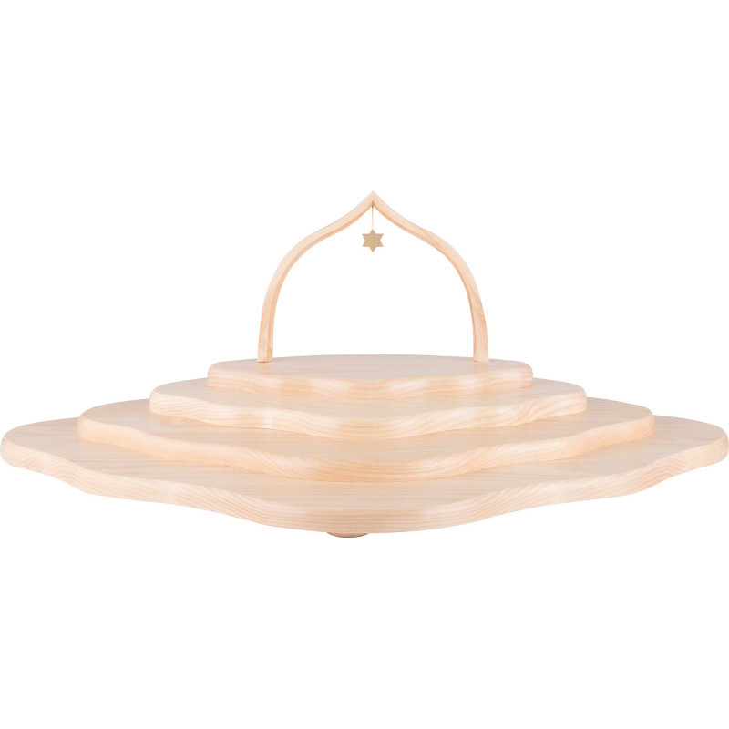 Engelswolke mit vier Etagen natur mit Bogen - 55x38x21 cm