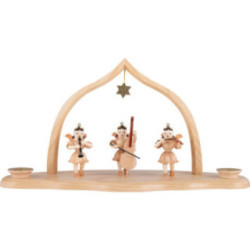 Cloud Natural with Trio of Angels and Arch - 29x12x15 cm / 11.5x4.7x5.9 inch