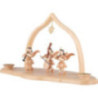 Cloud Natural with Trio of Angels and Arch - 29x12x15 cm / 11.5x4.7x5.9 inch
