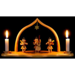 Cloud Natural with Trio of Angels and Arch - 29x12x15 cm / 11.5x4.7x5.9 inch