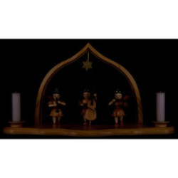 Cloud Natural with Trio of Angels and Arch - 29x12x15 cm / 11.5x4.7x5.9 inch