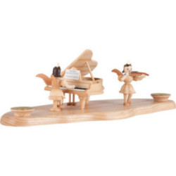 Cloud Natural with Angel at the Piano - 29x12x10cm - 11.5x4.7x3.9 inch