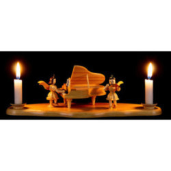 Cloud Natural with Angel at the Piano - 29x12x10cm - 11.5x4.7x3.9 inch