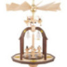 1-Tier Bell Pyramid - Seven Angels and Glass Bells - 38x28 cm / 15x11 inch