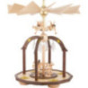 1-Tier Bell Pyramid - Seven Angels and Glass Bells - 38x28 cm / 15x11 inch