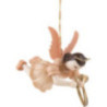 Schwebeengel mit Althorn, natur - 6,6 cm