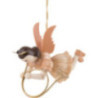 Schwebeengel mit Althorn, natur - 6,6 cm