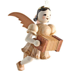Schwebeengel mit Harmonika, natur - 6,6 cm
