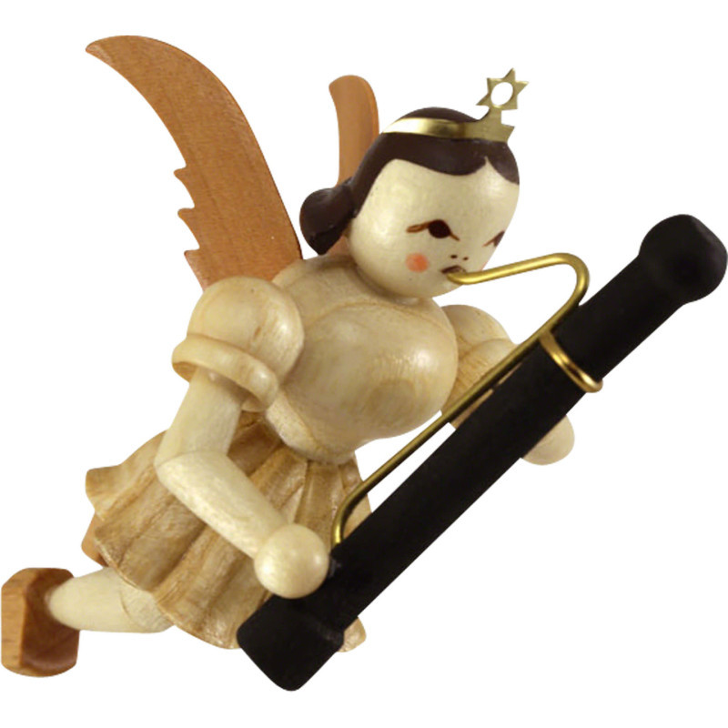 Floating Angel with Bassoon - 9 cm / 3.5 inch