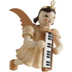 Floating Angel with Melodica - Natural - 6,6 cm / 2.6 inch