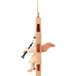 Angel Short Skirt with Clarinet in Star - Natural - 9 cm / 3.5 inch