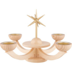 Adventsleuchter mit Teelichhalter ohne Engel - 31x31x20 cm