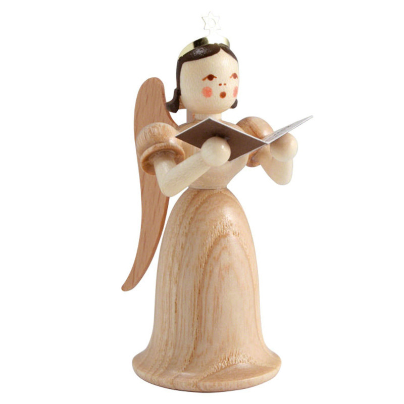 Angel Long Skirt with Singer, Natural - 6,6 cm / 2.6 inch