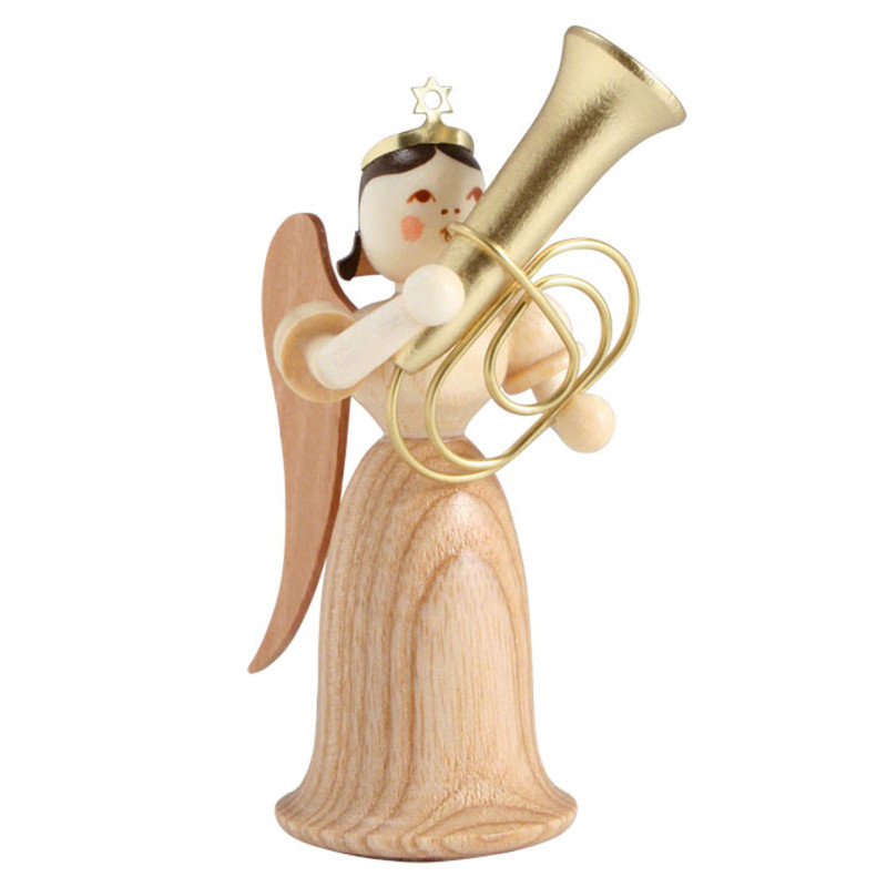 Langrockengel mit Tuba, natur - 6,6 cm