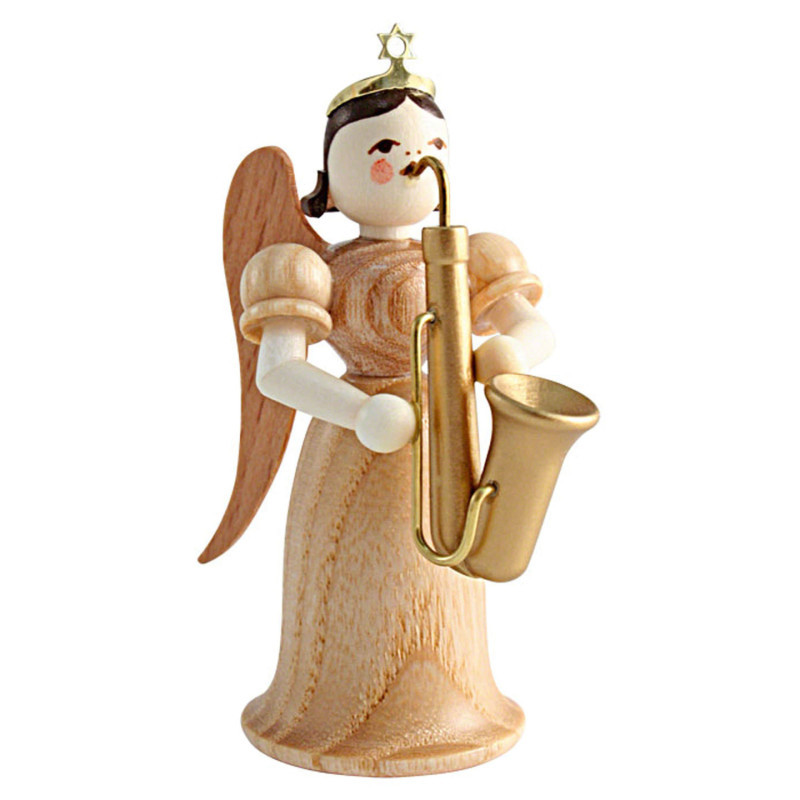 Angel Long Skirt with Saxophone, Natural - 6,6 cm / 2.6 inch