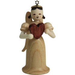 Langrockengel mit Herz, natur - 6,6 cm