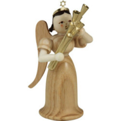 Langrockengel mit Schalmei, natur - 6,6 cm